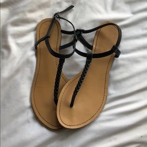 black sandals